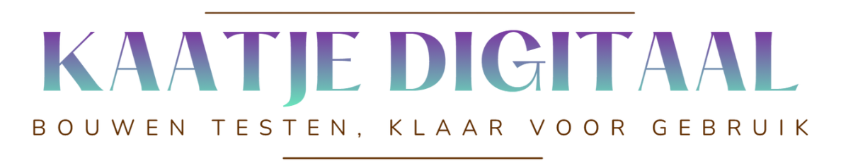 Kaatjedigitaal – Bouwen testen, klaar voor gebruik